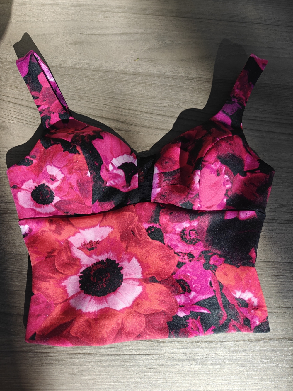 Guess Floral Pink Supportive Bustier Top - Women